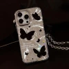 Water Ripple Black Butterfly 14ProMax iPhone 16 phone case for iPhone15, 12 chain 13 cool style Application Scenario